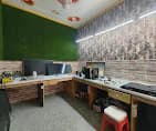 Interior view of the GR Solution TV repair workshop